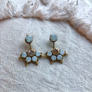 Crystal Studded Spike Earrings